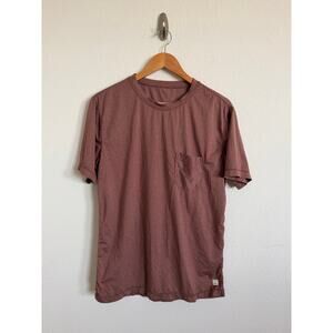 Vuori Mens Tradewind Performance Pocket Tee Red Clay Size Small Workout Casual
